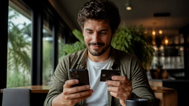 como consultar pontos Santander Unique - Cliente consultando pontos do cartão Santander Unique pelo celular