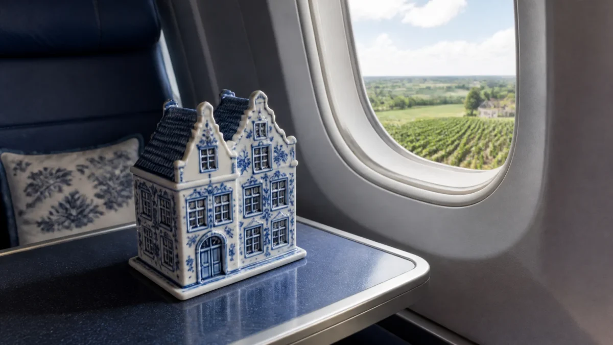 KLM inclui réplica de adega holandesa como mimo da classe executiva em rotas de longa distância